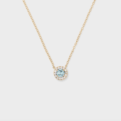Gemstone Halo Pendant