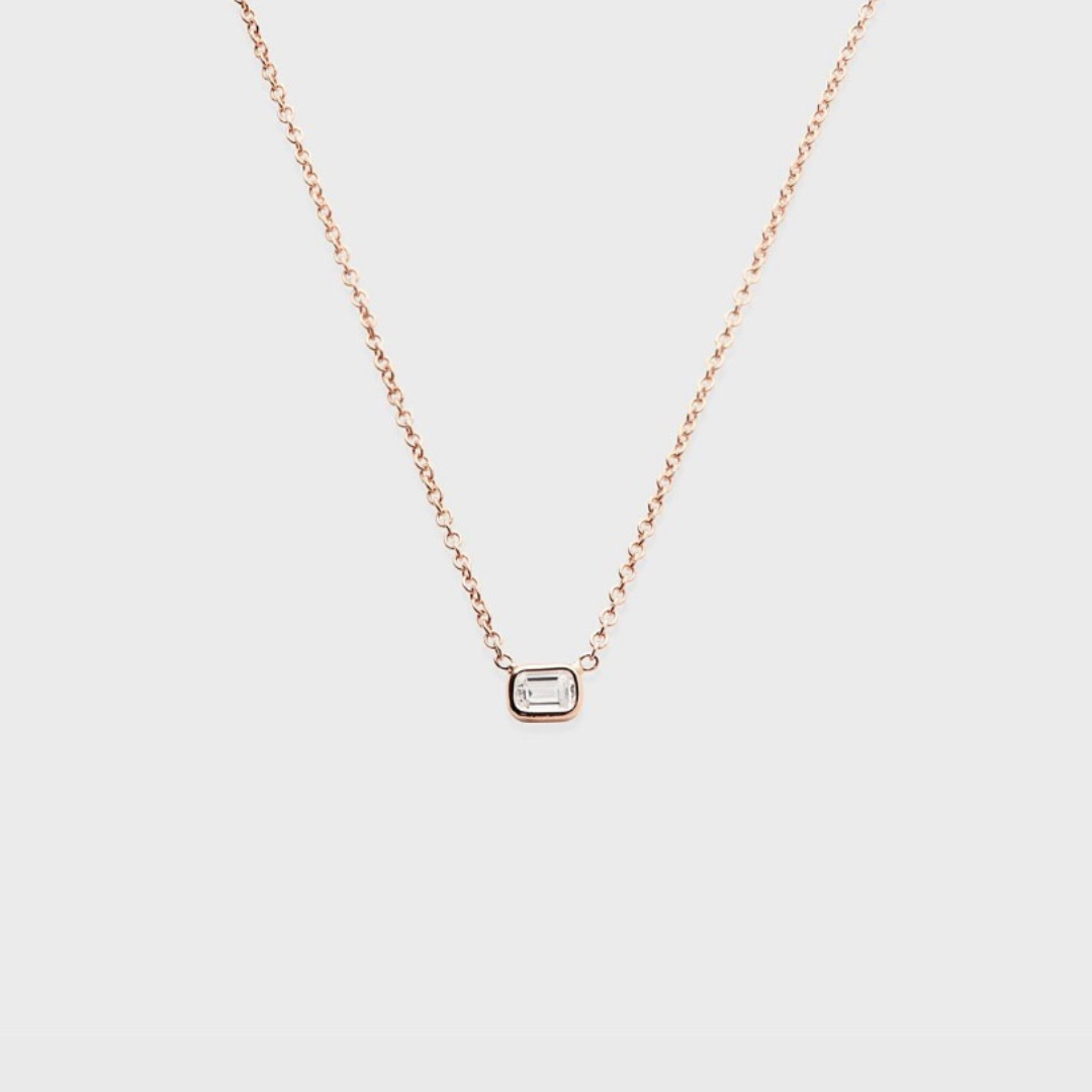 Baguette Bezel Necklace