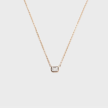 Baguette Bezel Necklace
