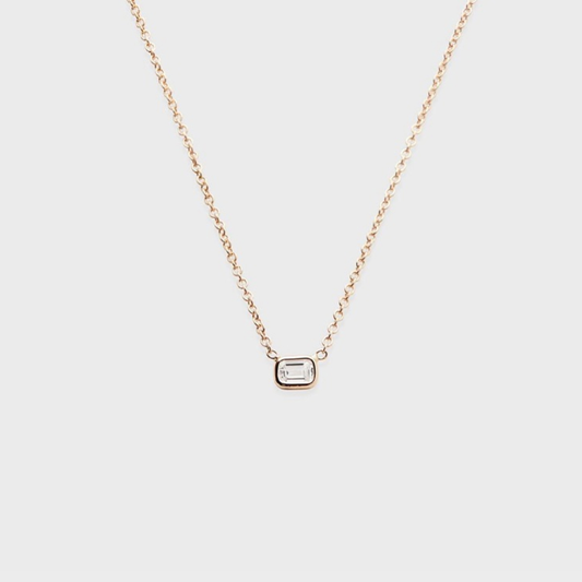 Baguette Bezel Necklace