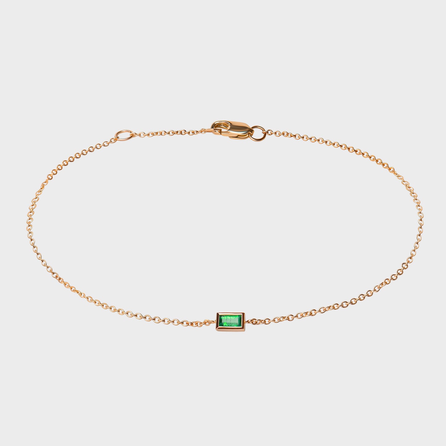 Gemstone Baguette Bezel Bracelet