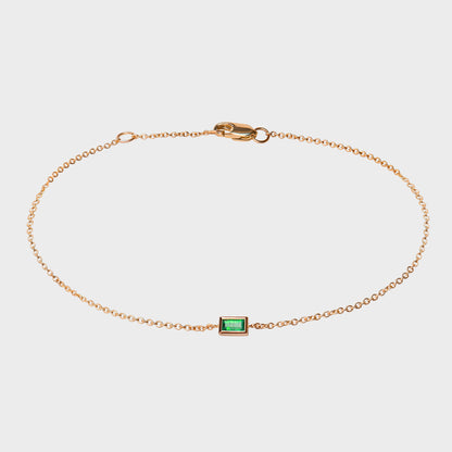 Gemstone Baguette Bezel Bracelet