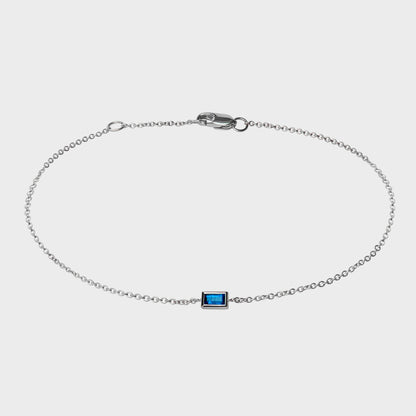 Gemstone Baguette Bezel Bracelet