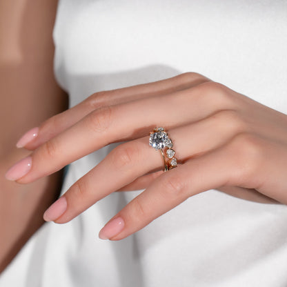 Bezel Set Heart Band