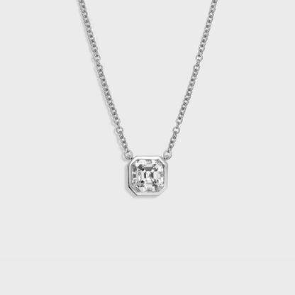 Bezel Set Asscher Cut Pendant