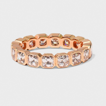 Bezel Set Asscher Cut Band