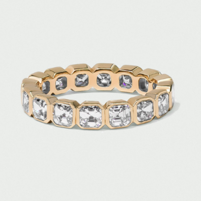 Bezel Set Asscher Cut Band