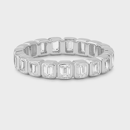 Bezel Set Emerald Cut Band