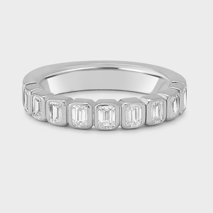 Bezel Set Emerald Cut Band