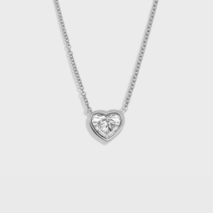 Bezel Set Heart Shape Pendant