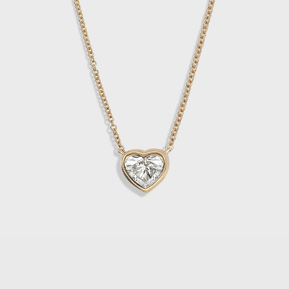 Bezel Set Heart Shape Pendant