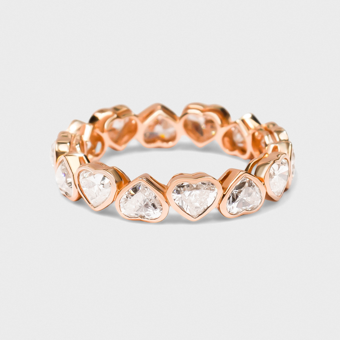 Bezel Set Heart Band