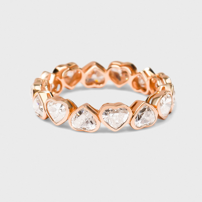 Bezel Set Heart Band