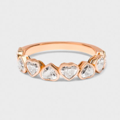 Bezel Set Heart Band