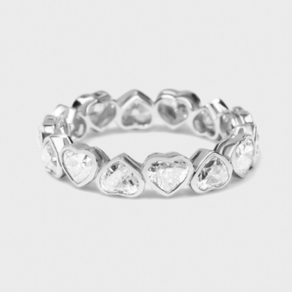 Bezel Set Heart Band