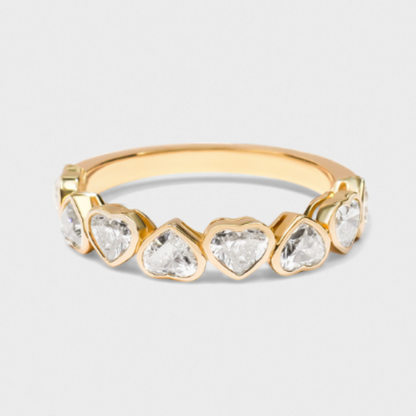 Bezel Set Heart Band