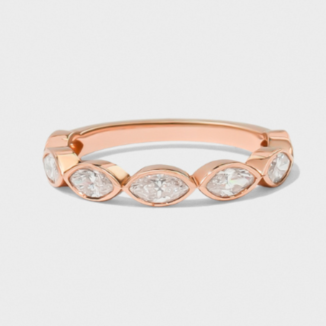 Bezel Set Marquise Band