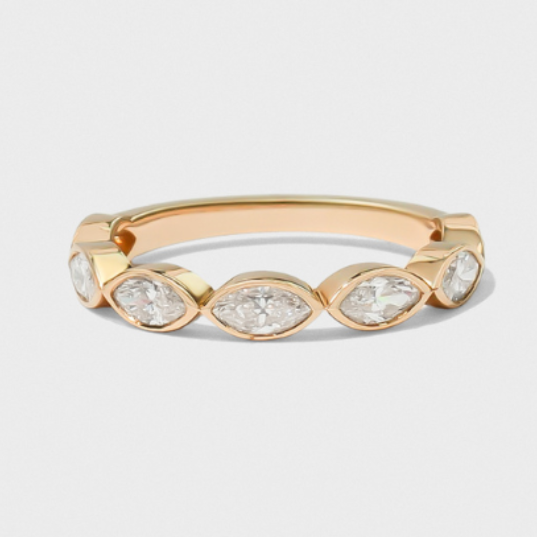 Bezel Set Marquise Band