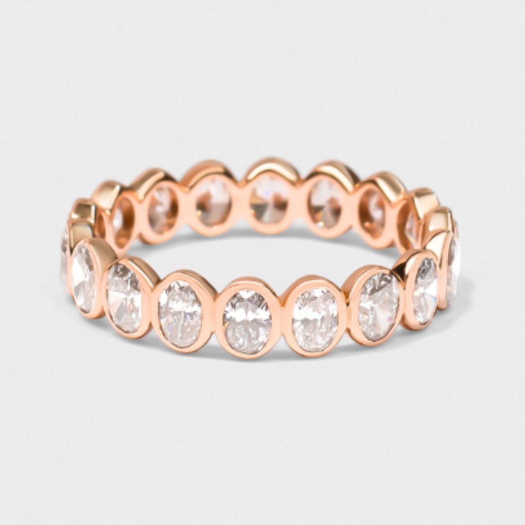 Bezel Set Oval Band