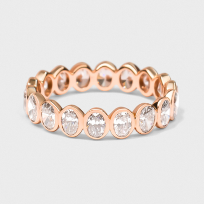 Bezel Set Oval Band