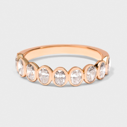 Bezel Set Oval Band