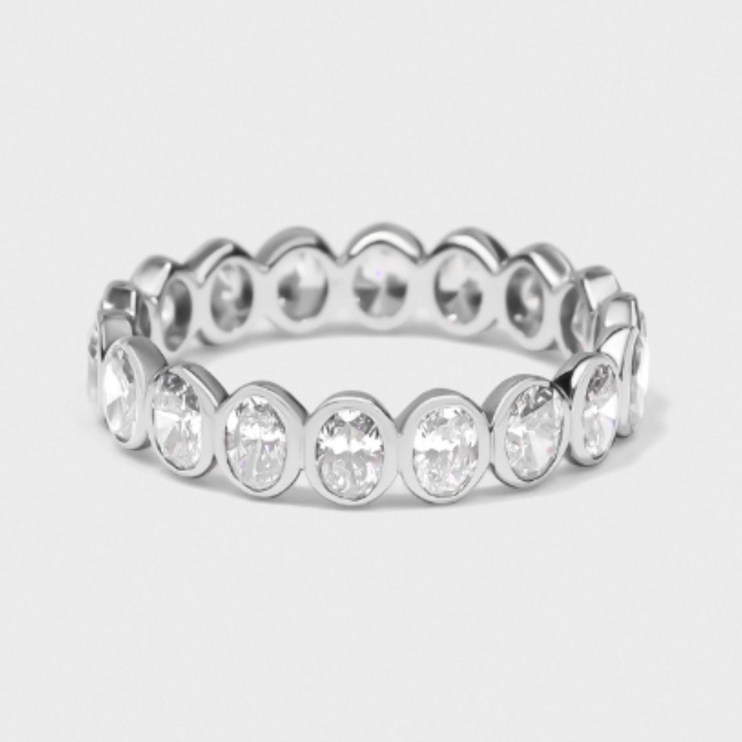 Bezel Set Oval Band