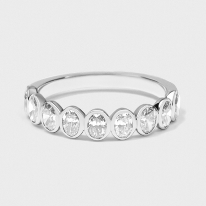 Bezel Set Oval Band