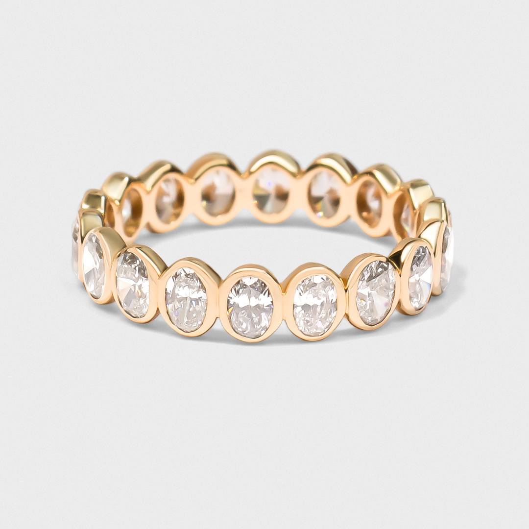 Bezel Set Oval Band