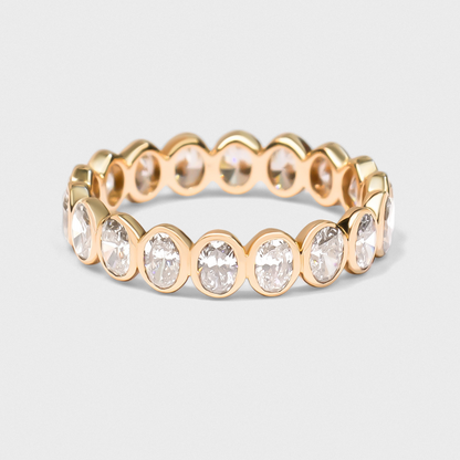 Bezel Set Oval Band
