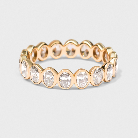 Bezel Set Oval Band