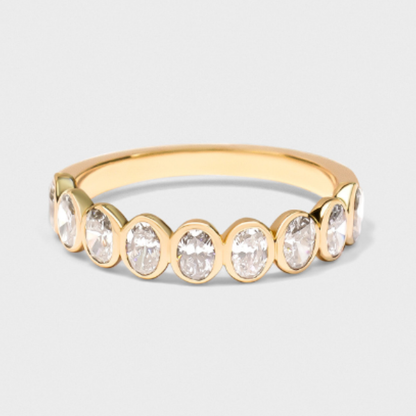 Bezel Set Oval Band