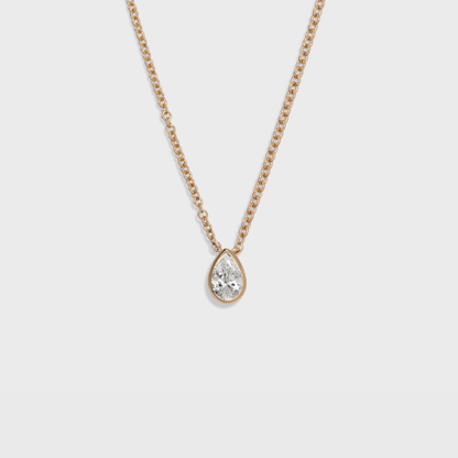 Bezel Set Pear Shape Pendant