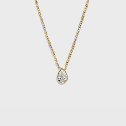 Bezel Set Pear Shape Pendant