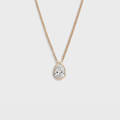 Bezel Set Pear Shape Pendant