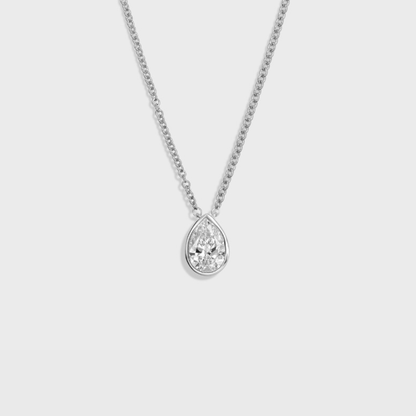 Bezel Set Pear Shape Pendant