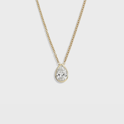 Bezel Set Pear Shape Pendant