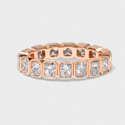 Bezel Set Radiant Cut Band