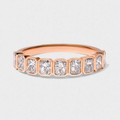 Bezel Set Radiant Cut Band