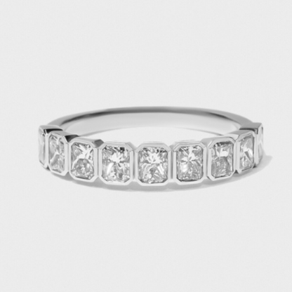 Bezel Set Radiant Cut Band