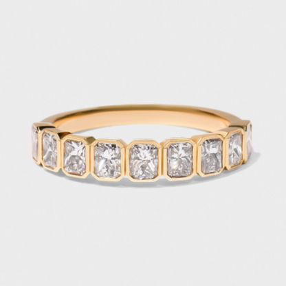 Bezel Set Radiant Cut Band