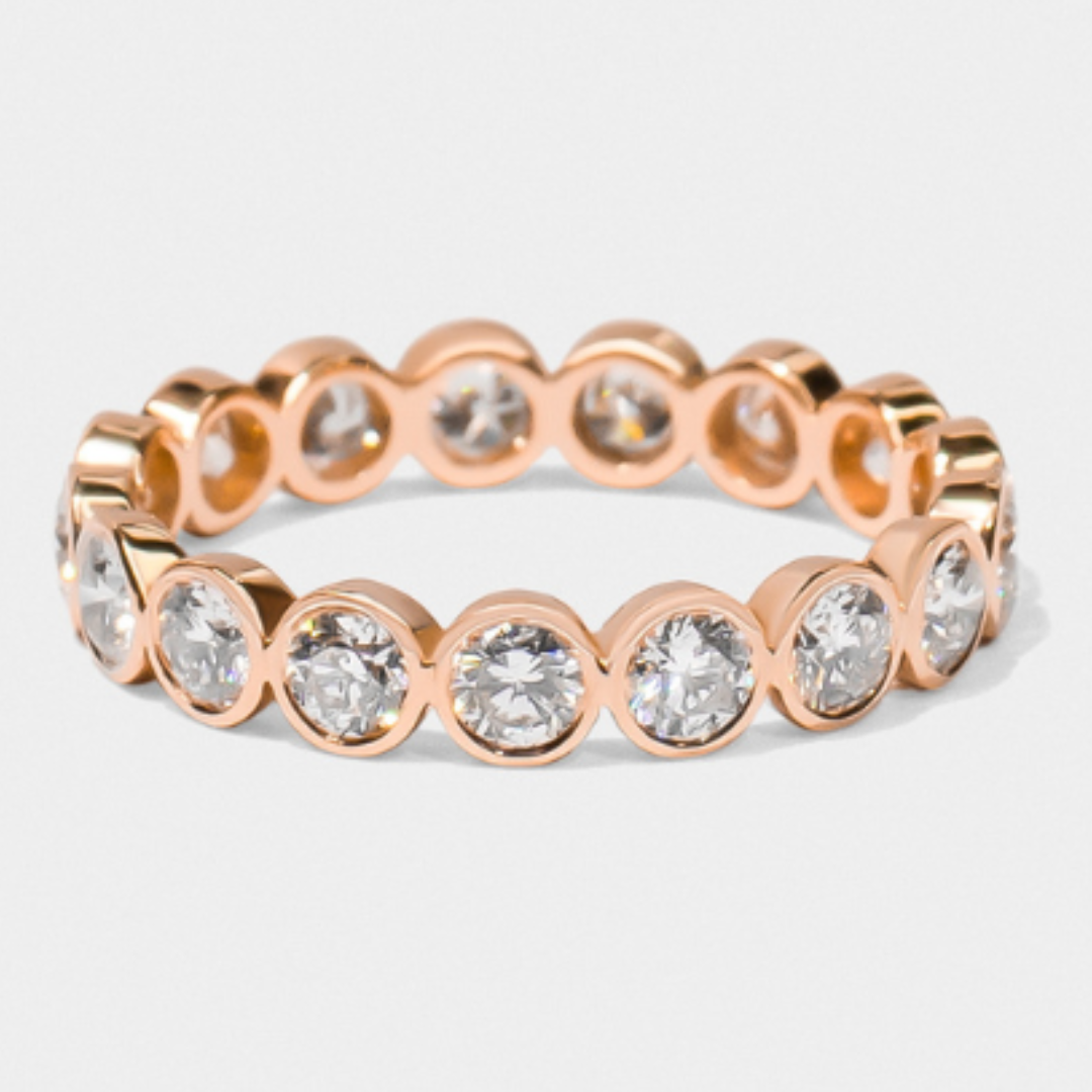 Bezel Set Round Diamond Band