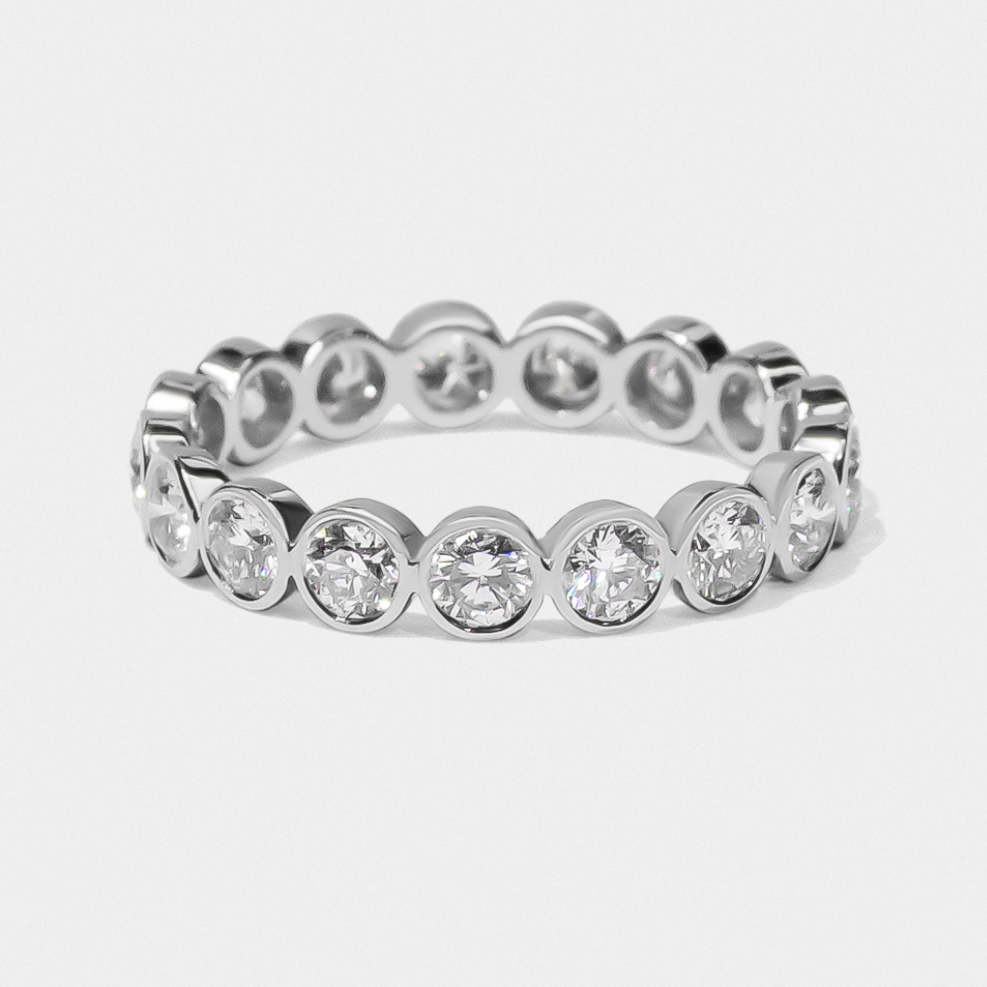 Bezel Set Round Diamond Band
