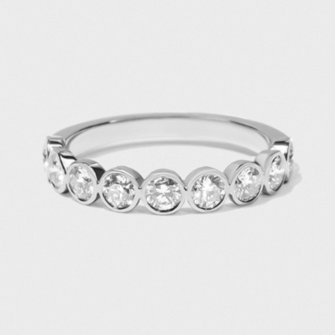 Bezel Set Round Diamond Band