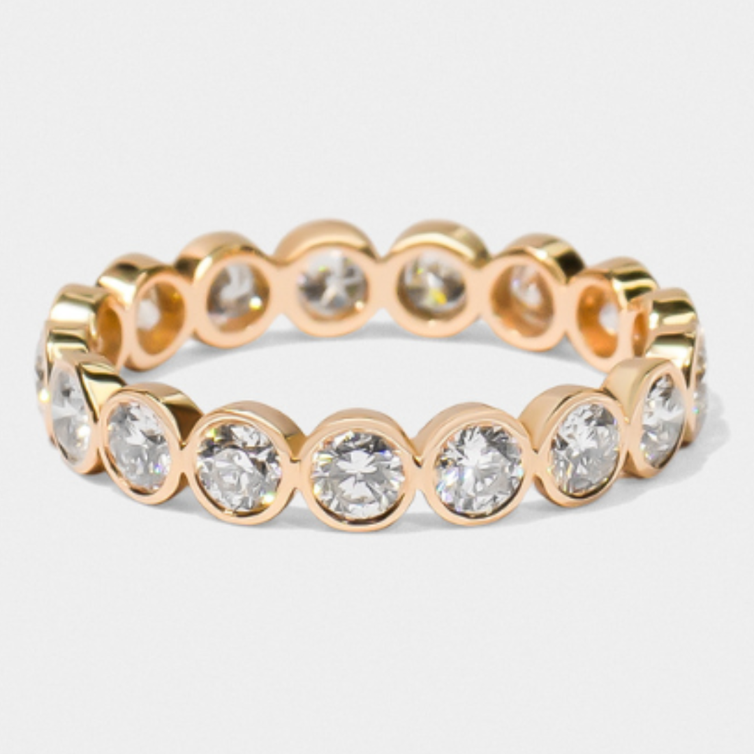 Bezel Set Round Diamond Band