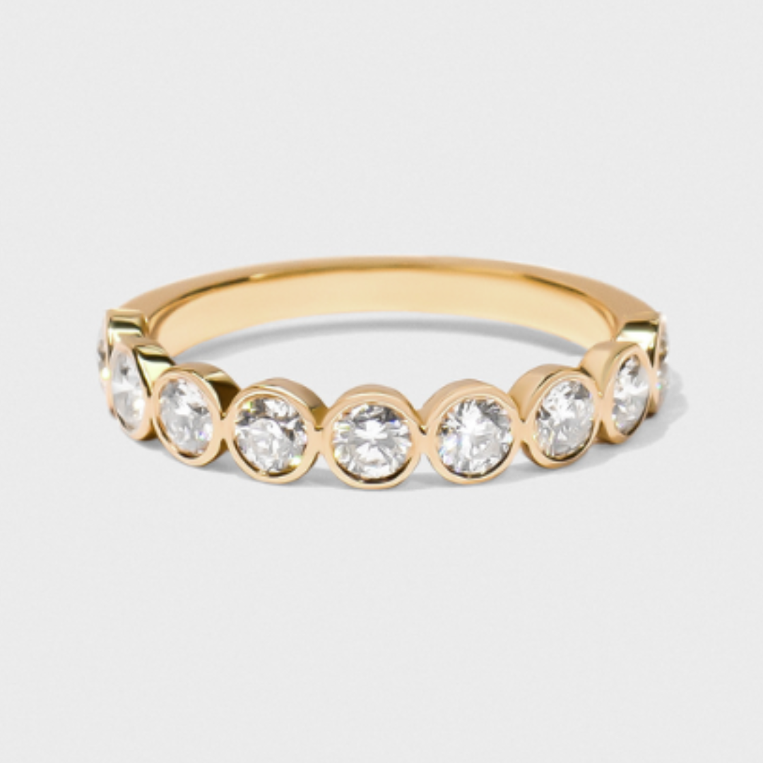 Bezel Set Round Diamond Band