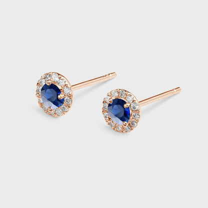 Gemstone Halo Studs