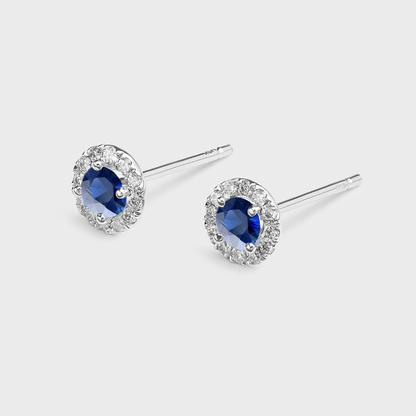 Gemstone Halo Studs
