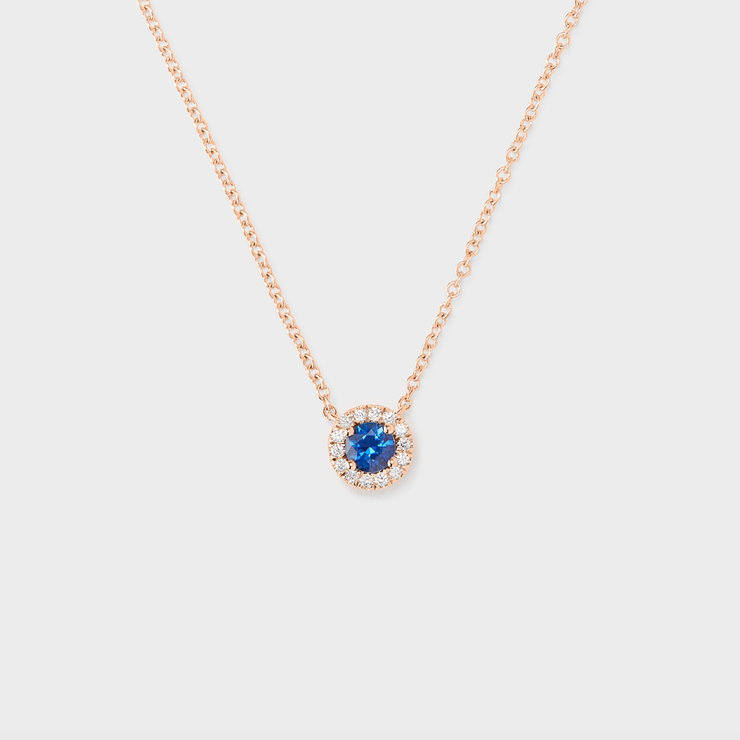 Gemstone Halo Pendant