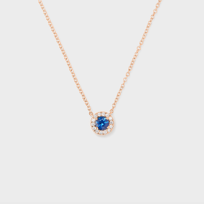 Gemstone Halo Pendant