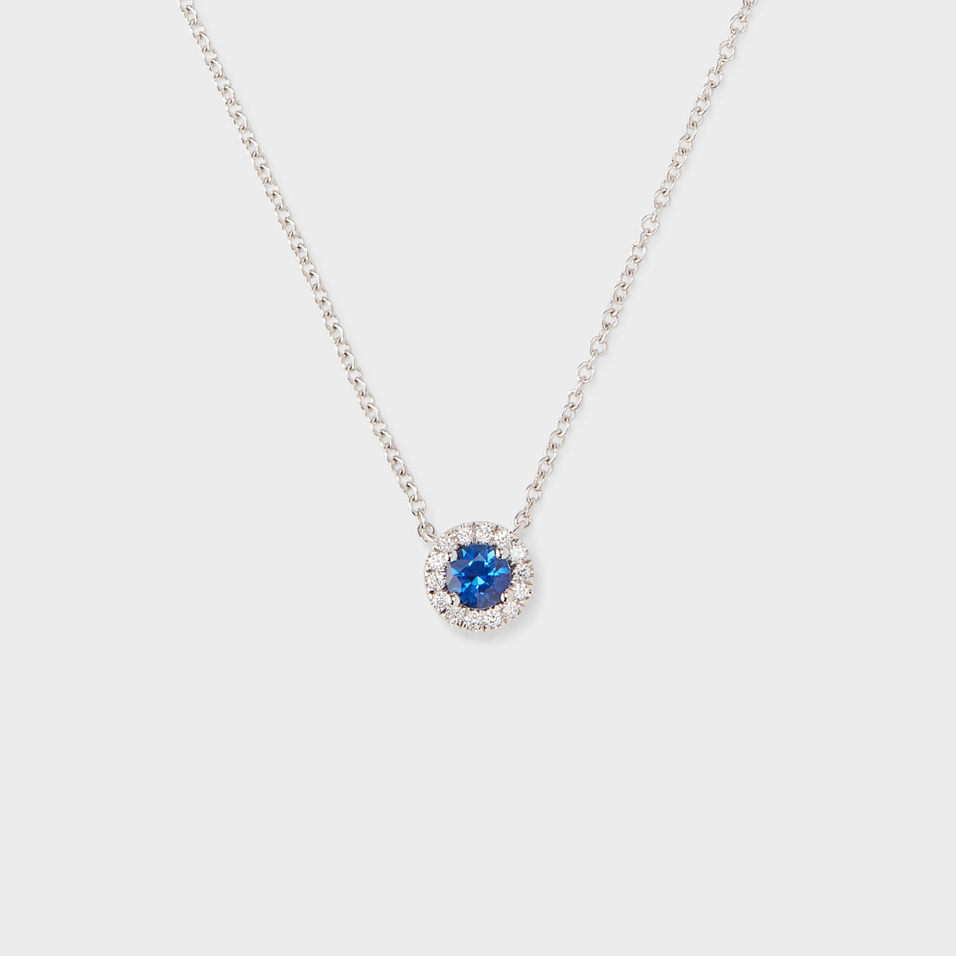 Gemstone Halo Pendant